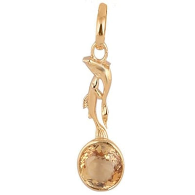 Sunela -Citrine Pendant Panchdhatu with Chain