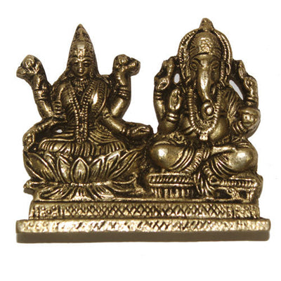 Ashtdhatu Laxmi Ganesh - Lakshmi Ganesha idol