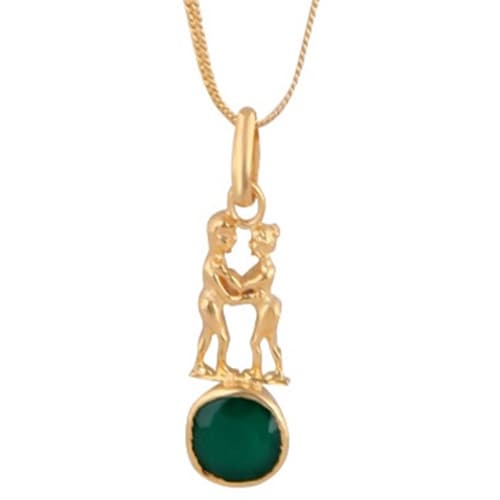 Onyx Pendant Panchdhatu with Chain