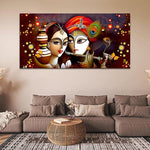 Radha Krishna Multicolor Canvas Wall Painting (WP_0326N)