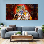 Radha Krishna Multicolor Canvas Wall Painting (WP_0338N)