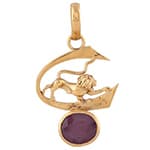 Ruby - (Manikya) Pendant Panchdhatu With Chain