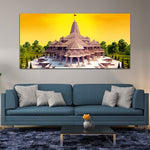 Shree Ram Gold & Voilet Canvas Wall Art Painting (WP_0265F)