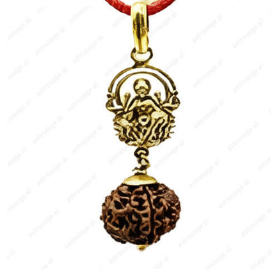 Six face Rudraksha with Panch Dhatu Lakshmi Pendent