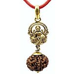 Six face Rudraksha with Panch Dhatu Lakshmi Pendent