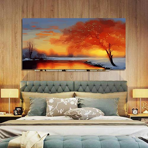Beautiful nature landscape painting on canvas Wall Painting (WP_0202N)