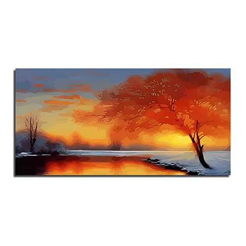 Beautiful nature landscape painting on canvas Wall Painting (WP_0202N)