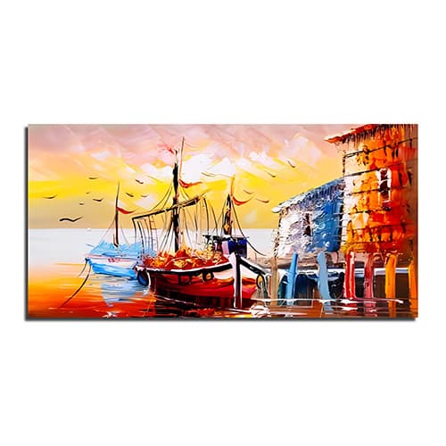 Oil Painting - Venice, Italy Beautiful Canvas Wall Painting (WP_0207N)