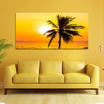 Beautiful beach sunset Canvas Art Wall Painting (WP_0209N)