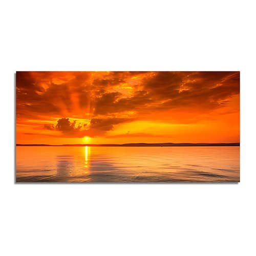 Stunning Sun Ray Ocean Canvas Wall Painting (WP_0210N)