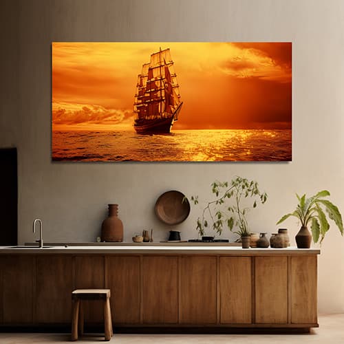 Sunrise Scenery Sunset canvas wall painting (WP_0218N)