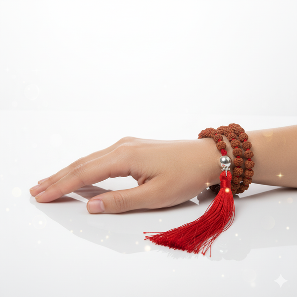 Teen Mukhi Rudraksha Mala (54 Beads)