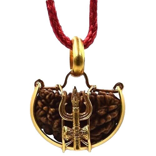 Ek Mukhi One Faced Trishul Rudraksha - Lab Certified
