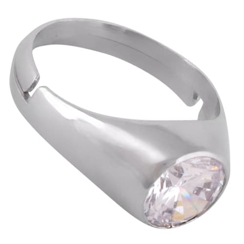 Zircon Sterling Silver Ring | Lab certified | Adjustable Ring